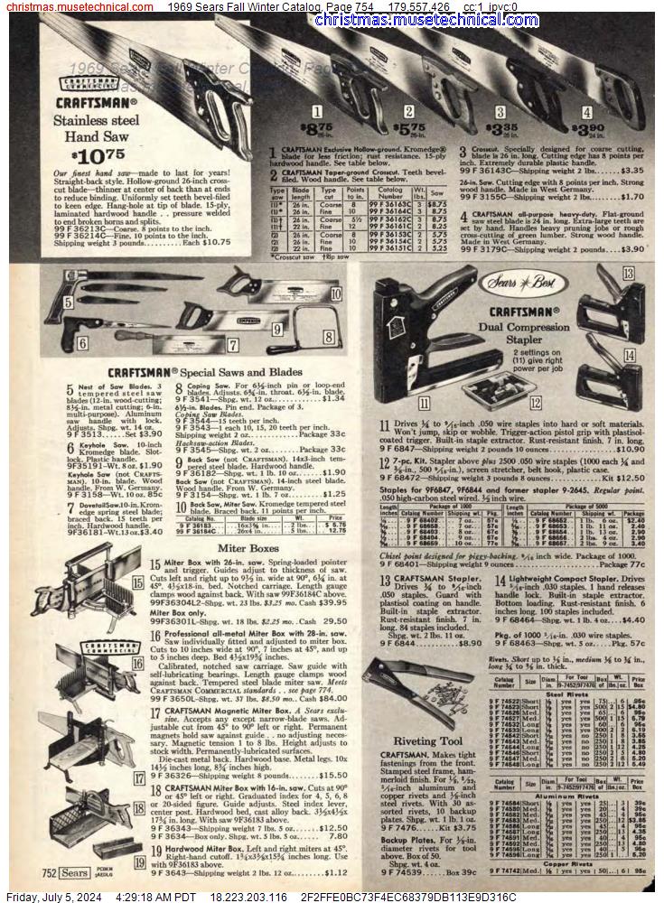 1969 Sears Fall Winter Catalog, Page 754