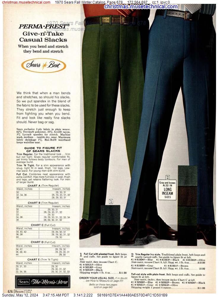 1970 Sears Fall Winter Catalog, Page 678