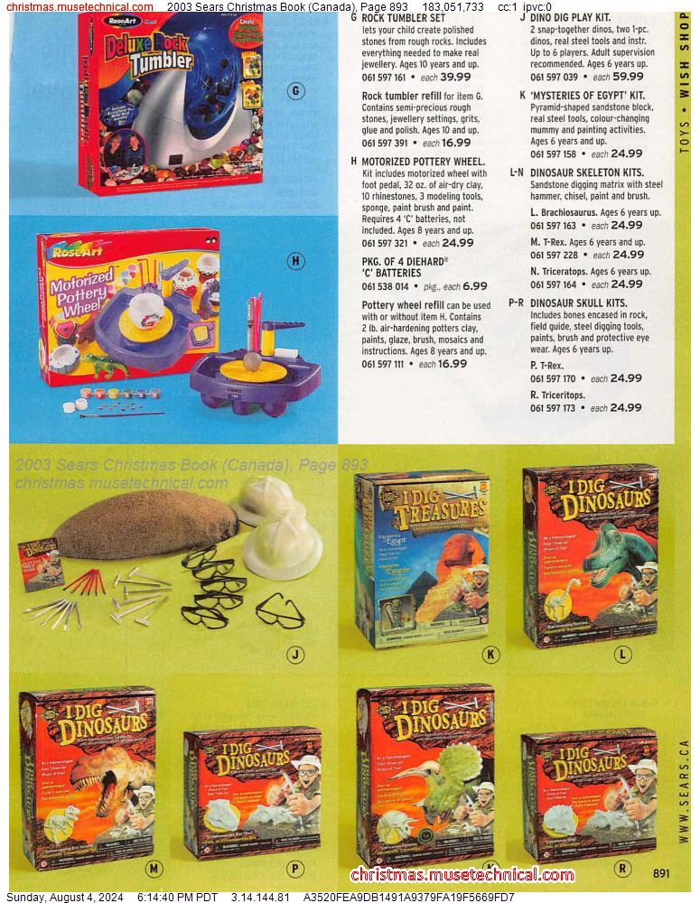 2003 Sears Christmas Book (Canada), Page 893