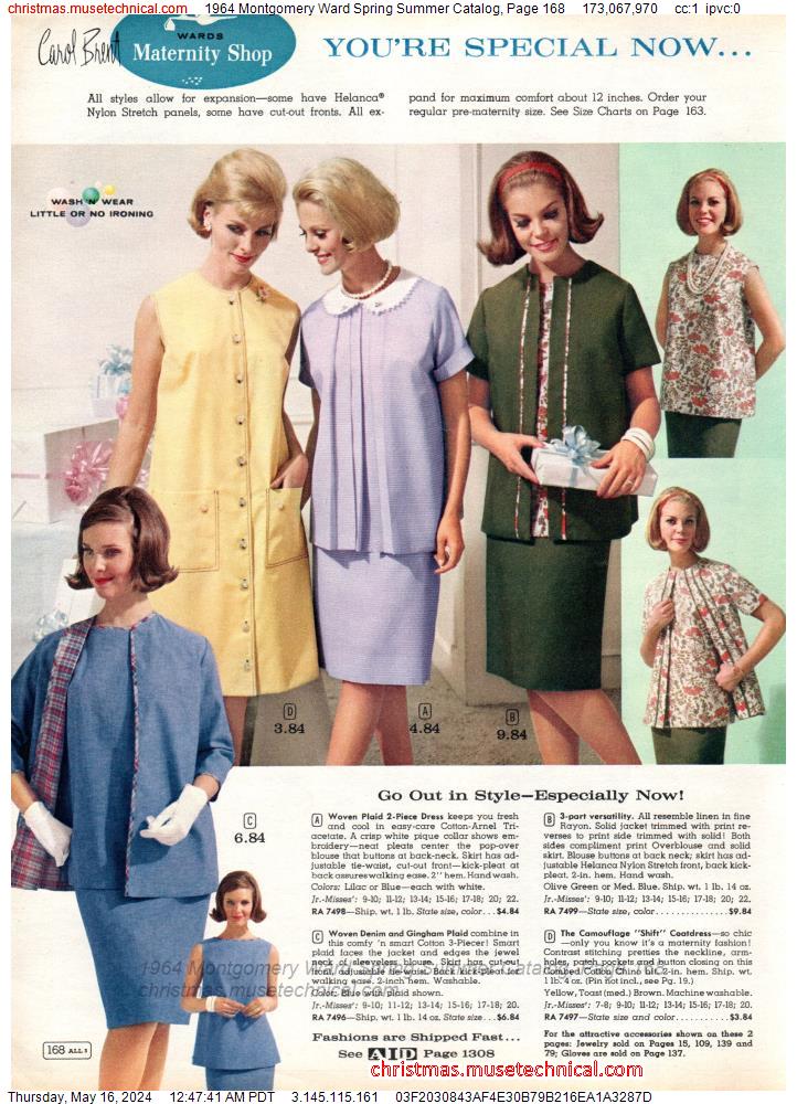 1964 Montgomery Ward Spring Summer Catalog, Page 168