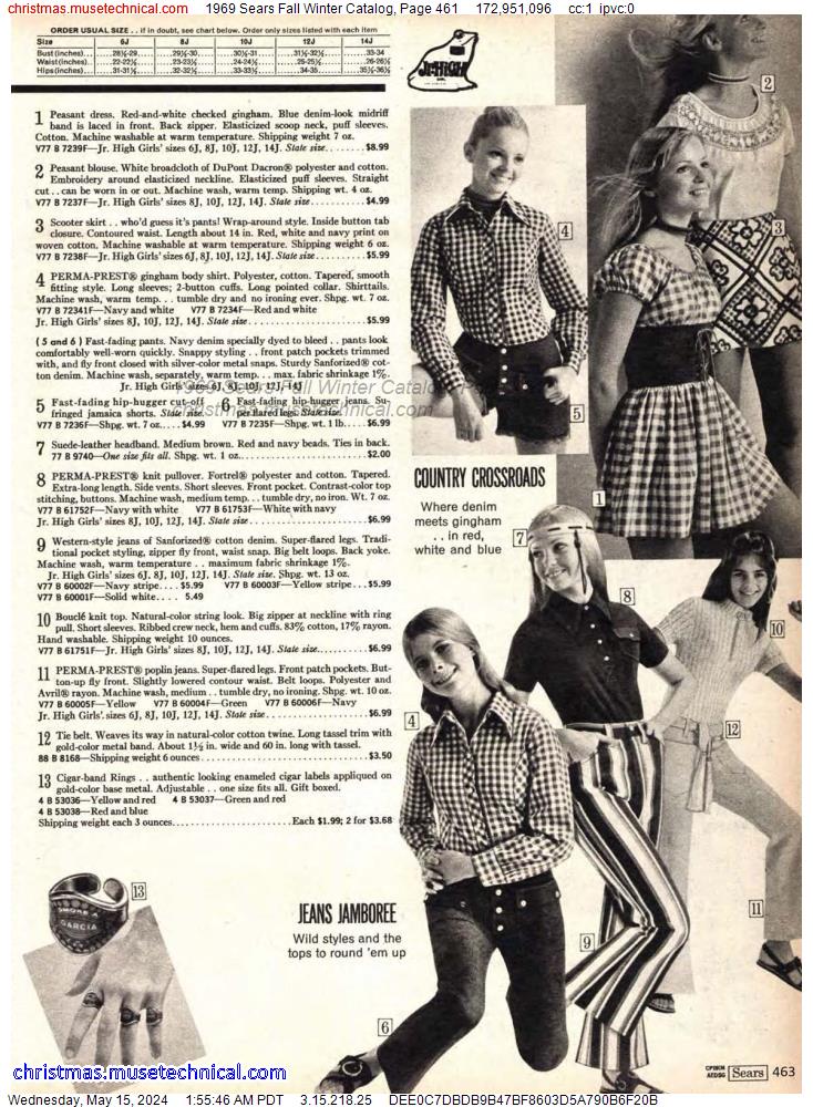 1969 Sears Fall Winter Catalog, Page 461