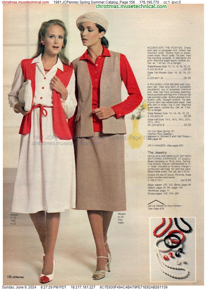 1981 JCPenney Spring Summer Catalog, Page 156