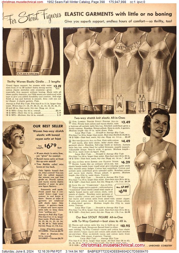 1952 Sears Fall Winter Catalog, Page 398