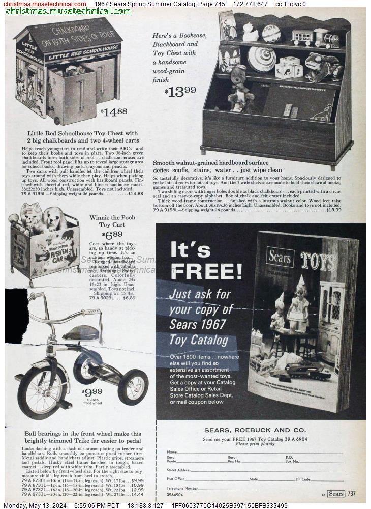 1967 Sears Spring Summer Catalog, Page 745