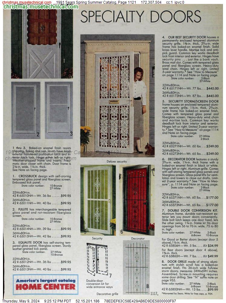 1991 Sears Spring Summer Catalog, Page 1121