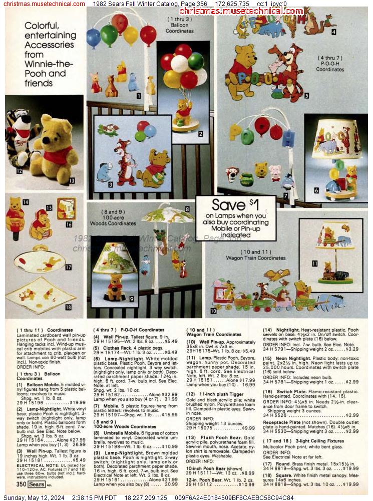 1982 Sears Fall Winter Catalog, Page 356
