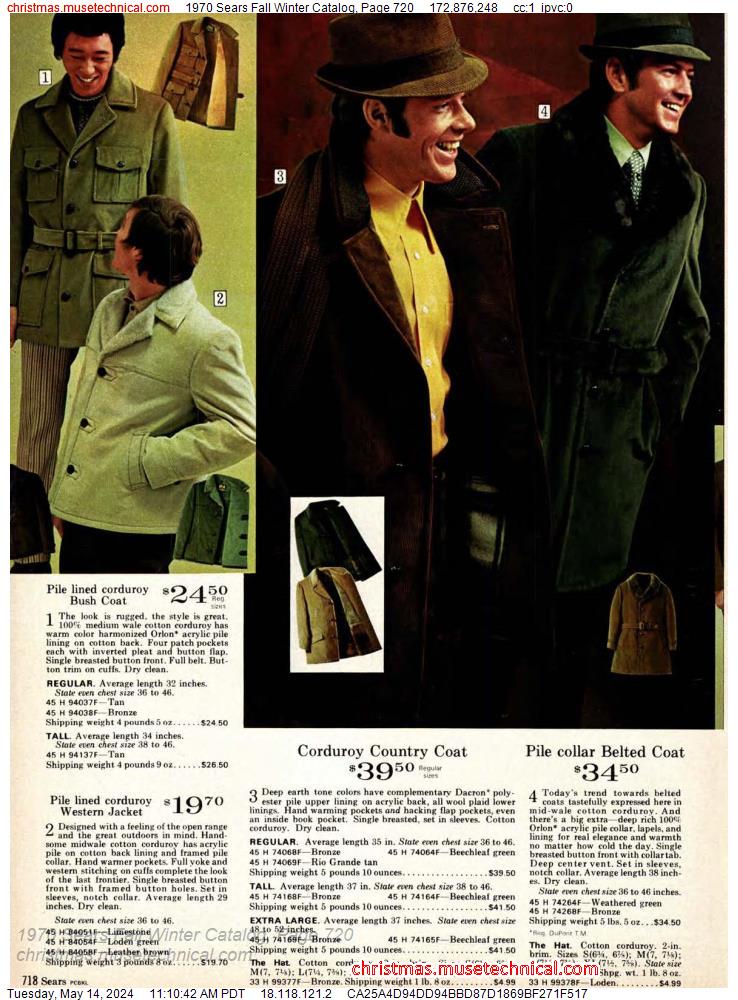 1970 Sears Fall Winter Catalog, Page 720