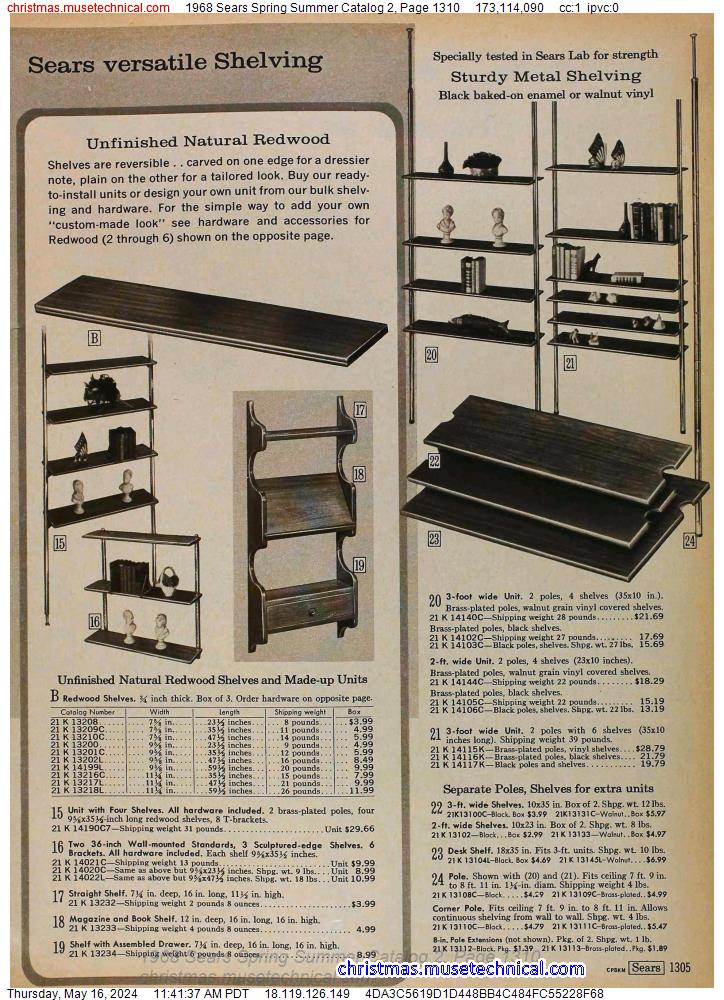 1968 Sears Spring Summer Catalog 2, Page 1310