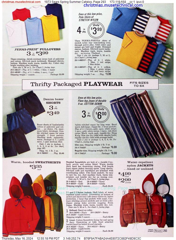 1973 Sears Spring Summer Catalog, Page 293