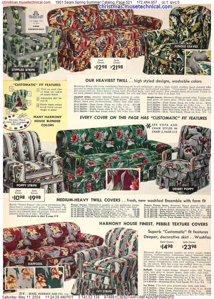 1951 Sears Spring Summer Catalog, Page 521