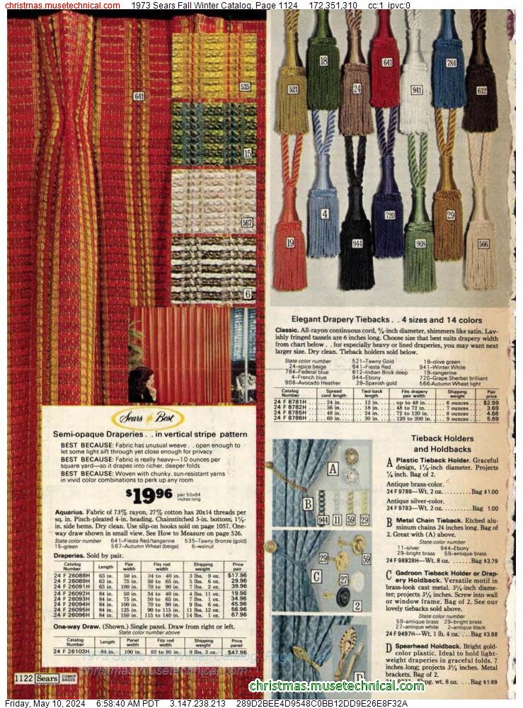 1973 Sears Fall Winter Catalog, Page 1124