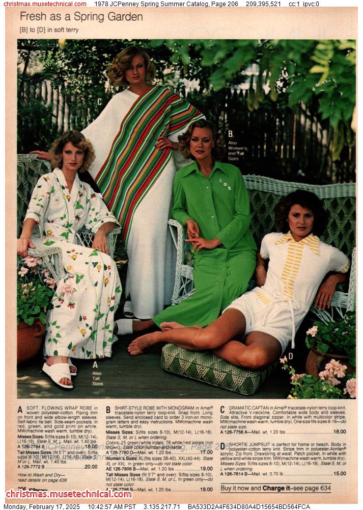 1978 JCPenney Spring Summer Catalog, Page 206