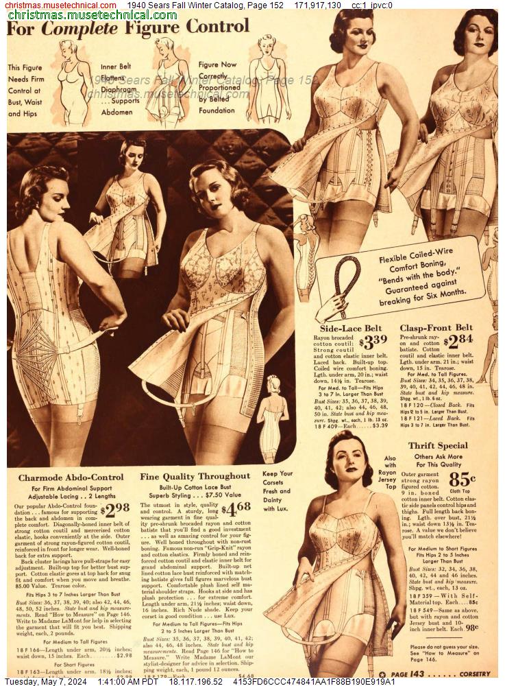 1940 Sears Fall Winter Catalog, Page 152