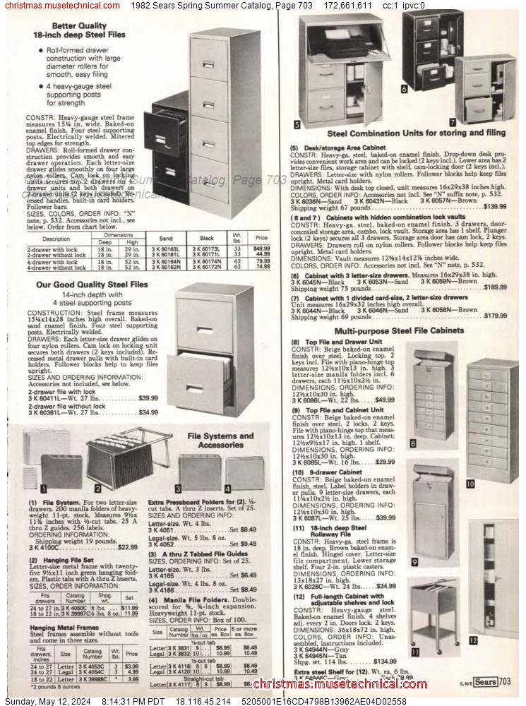 1982 Sears Spring Summer Catalog, Page 703