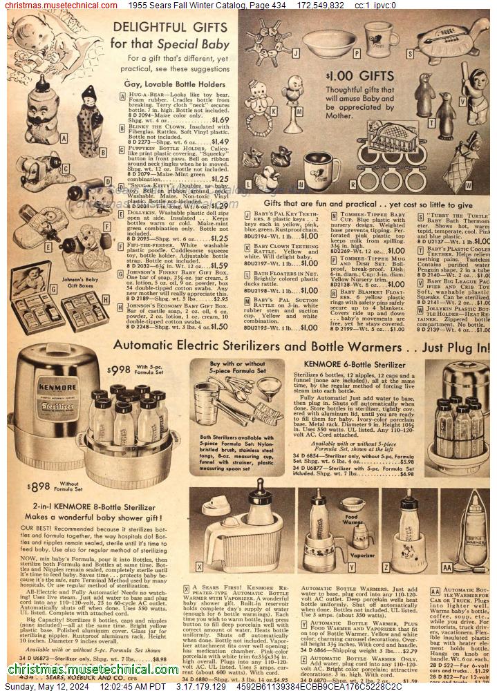 1955 Sears Fall Winter Catalog, Page 434