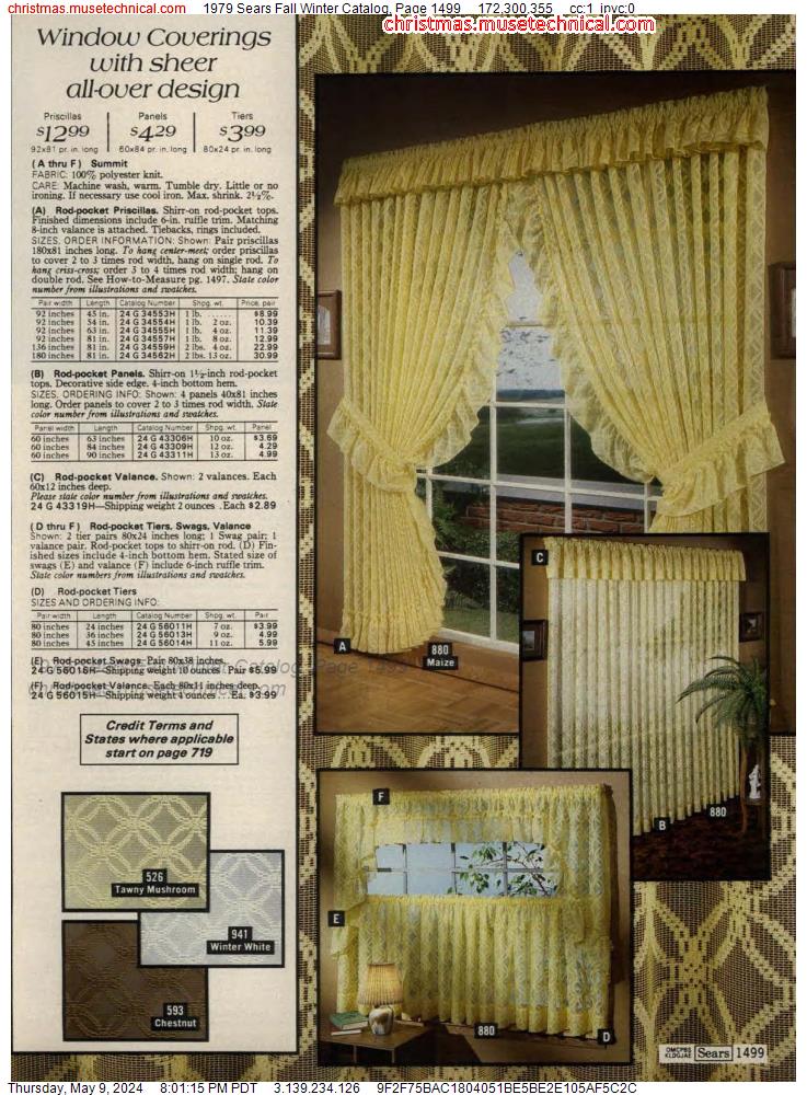 1979 Sears Fall Winter Catalog, Page 1499