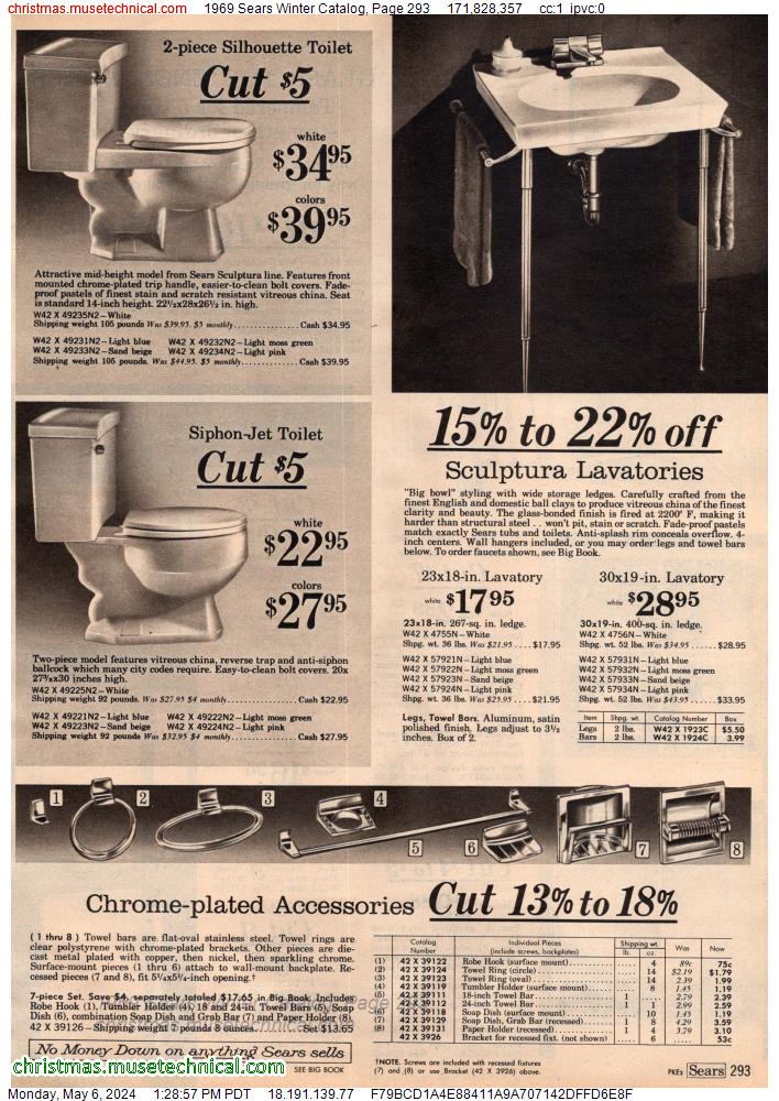 1969 Sears Winter Catalog, Page 293