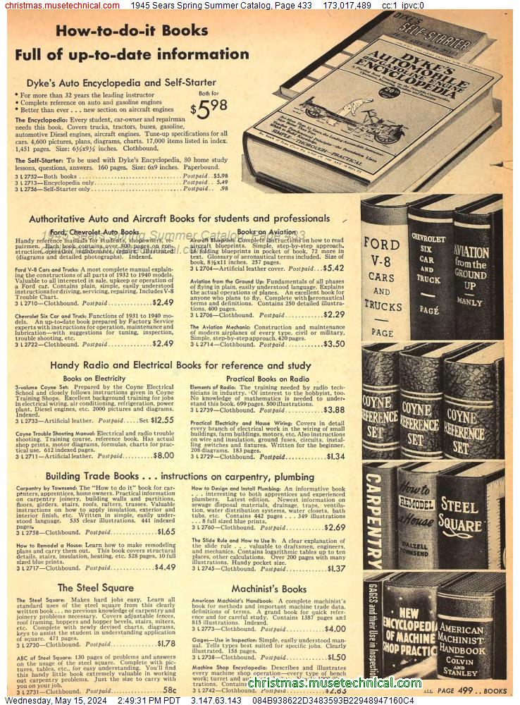 1945 Sears Spring Summer Catalog, Page 433