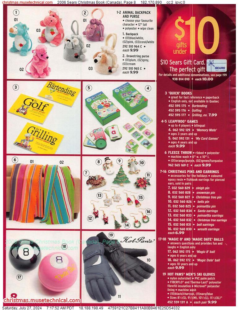 2006 Sears Christmas Book (Canada), Page 8