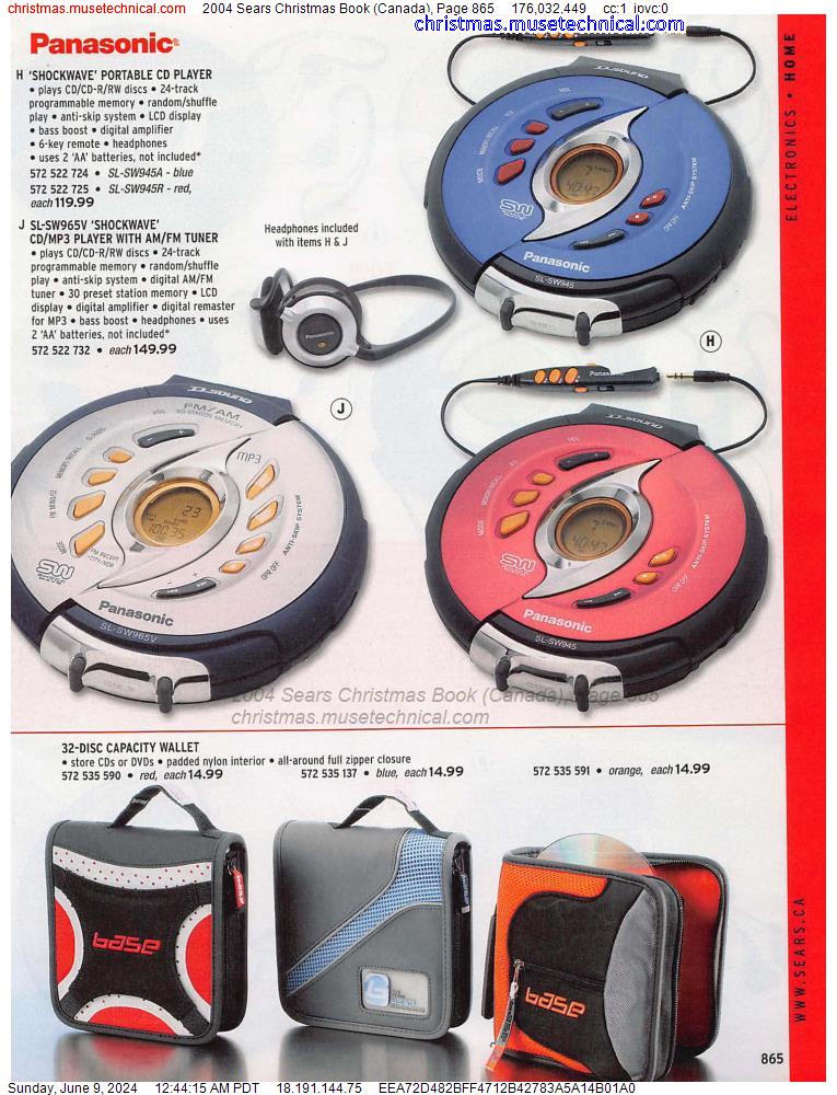 2004 Sears Christmas Book (Canada), Page 865