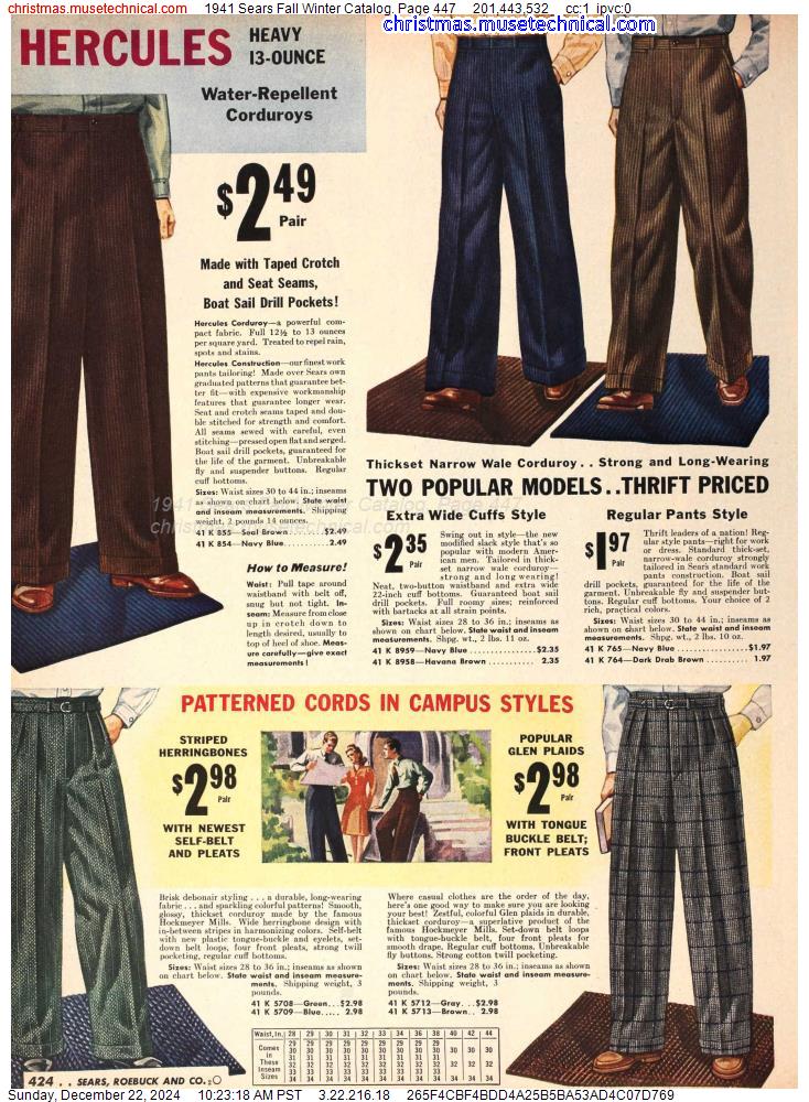 1941 Sears Fall Winter Catalog, Page 447