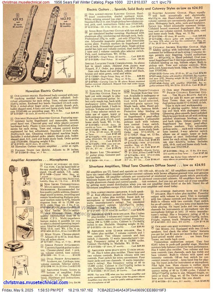 1956 Sears Fall Winter Catalog, Page 1000