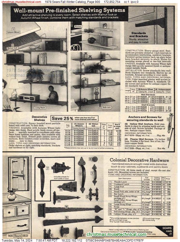 1978 Sears Fall Winter Catalog, Page 900