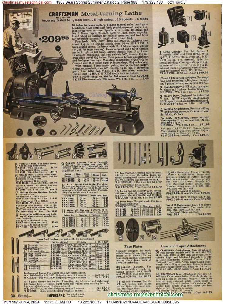 1968 Sears Spring Summer Catalog 2, Page 988