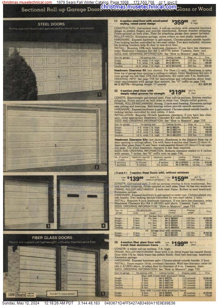 1979 Sears Fall Winter Catalog, Page 1008