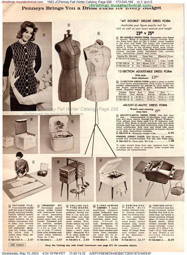 1963 JCPenney Fall Winter Catalog, Page 298