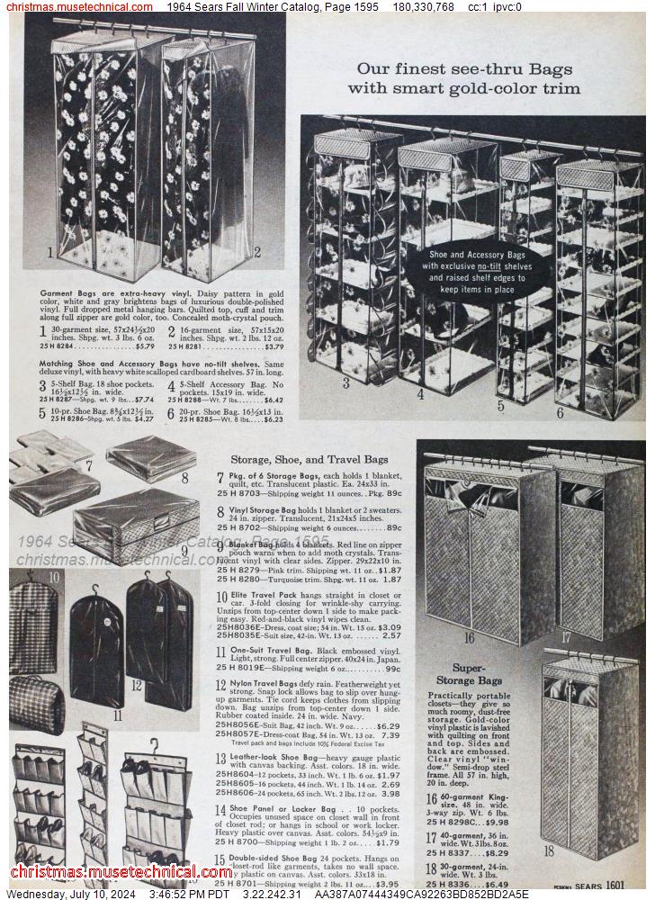 1964 Sears Fall Winter Catalog, Page 1595