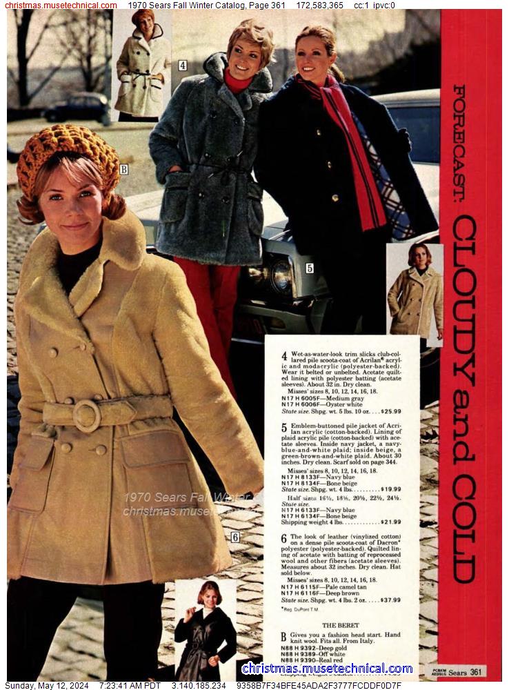 1970 Sears Fall Winter Catalog, Page 361
