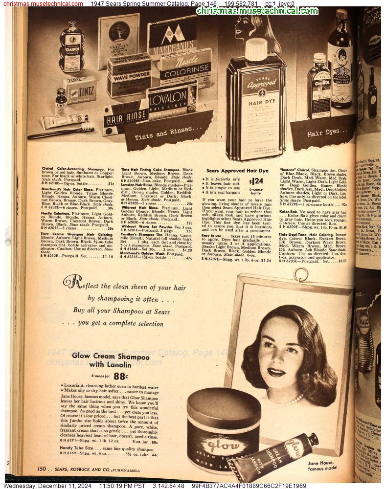 1947 Sears Spring Summer Catalog, Page 146