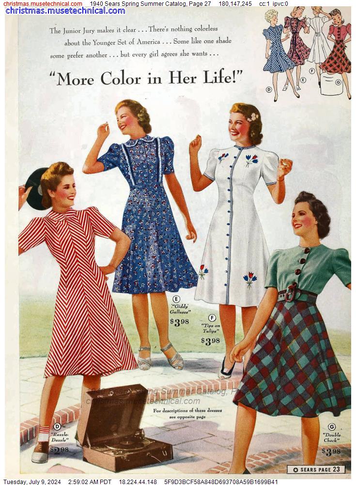 1940 Sears Spring Summer Catalog, Page 27