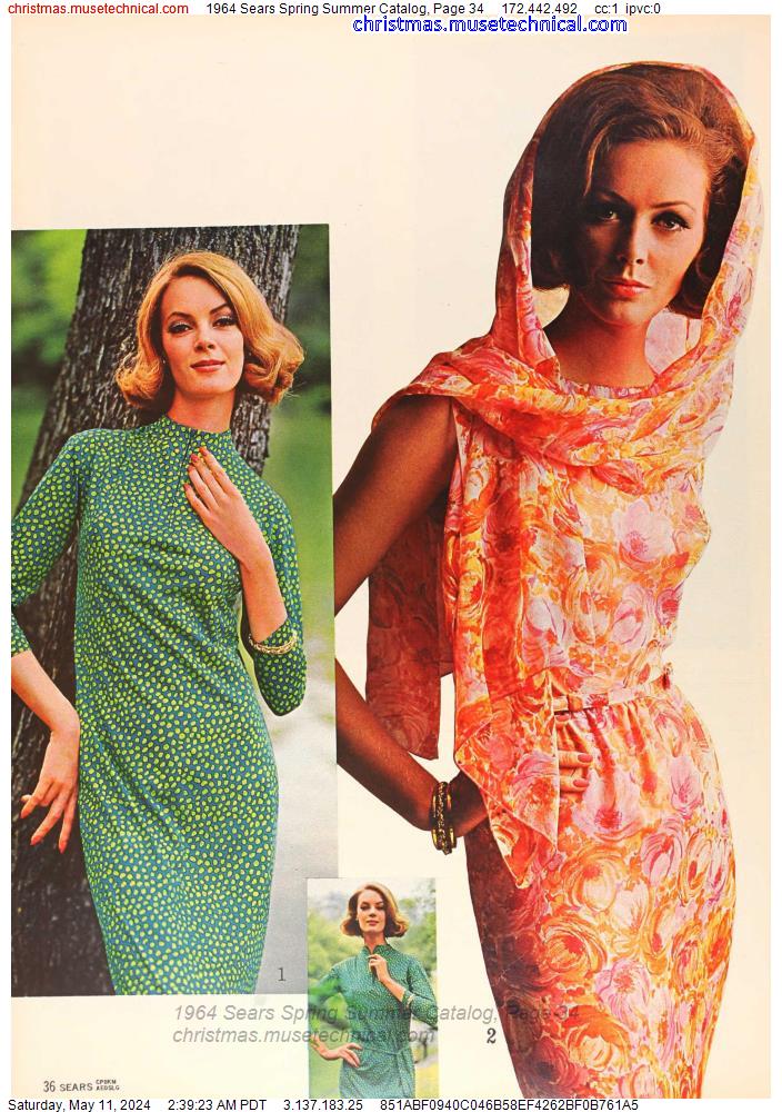 1964 Sears Spring Summer Catalog, Page 34