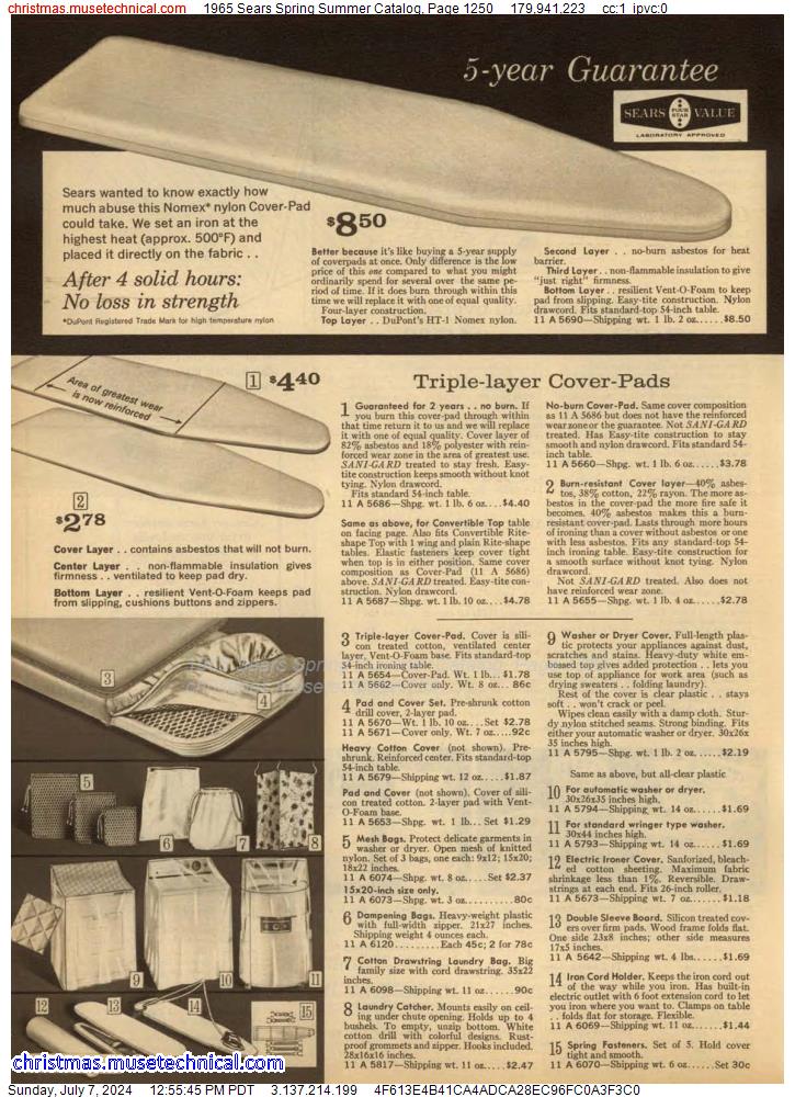1965 Sears Spring Summer Catalog, Page 1250