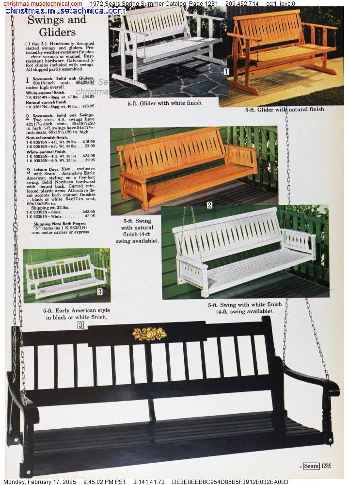 1972 Sears Spring Summer Catalog, Page 1281