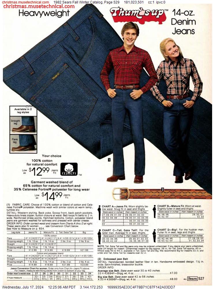 1982 Sears Fall Winter Catalog, Page 529