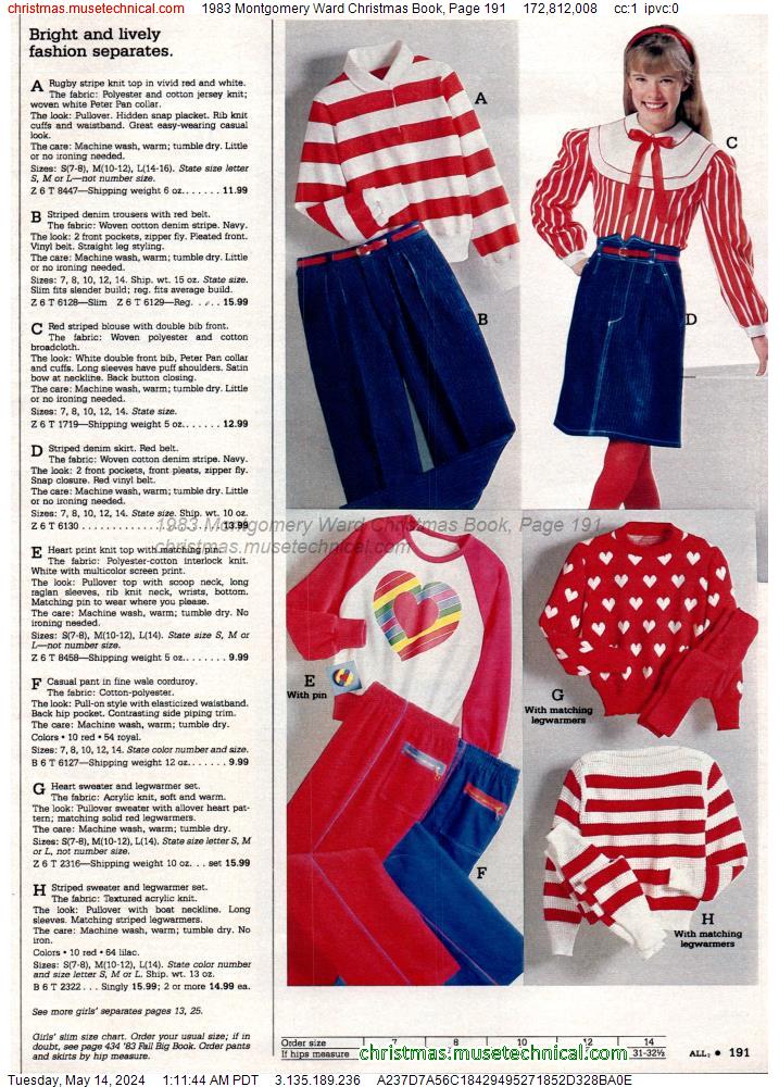 1983 Montgomery Ward Christmas Book, Page 191