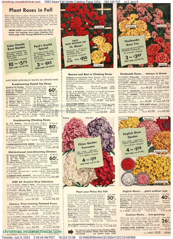 1950 Sears Fall Winter Catalog, Page 1254