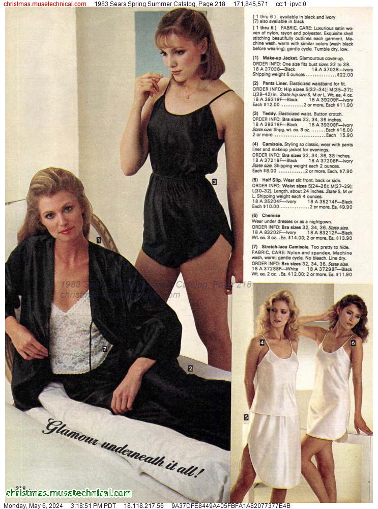1983 Sears Spring Summer Catalog, Page 218