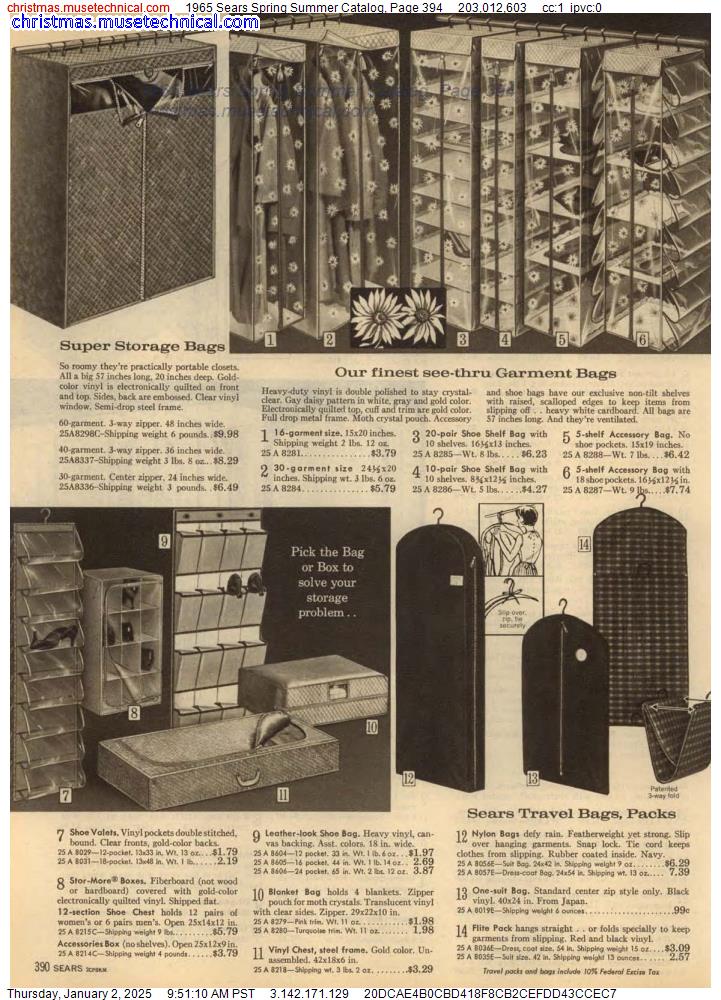 1965 Sears Spring Summer Catalog, Page 394