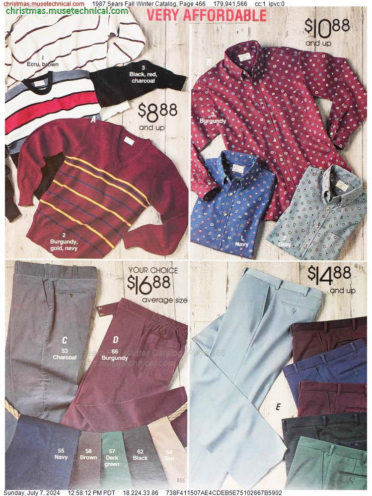 1987 Sears Fall Winter Catalog, Page 466