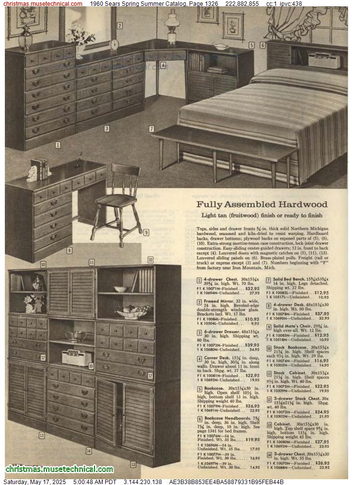 1960 Sears Spring Summer Catalog, Page 1326