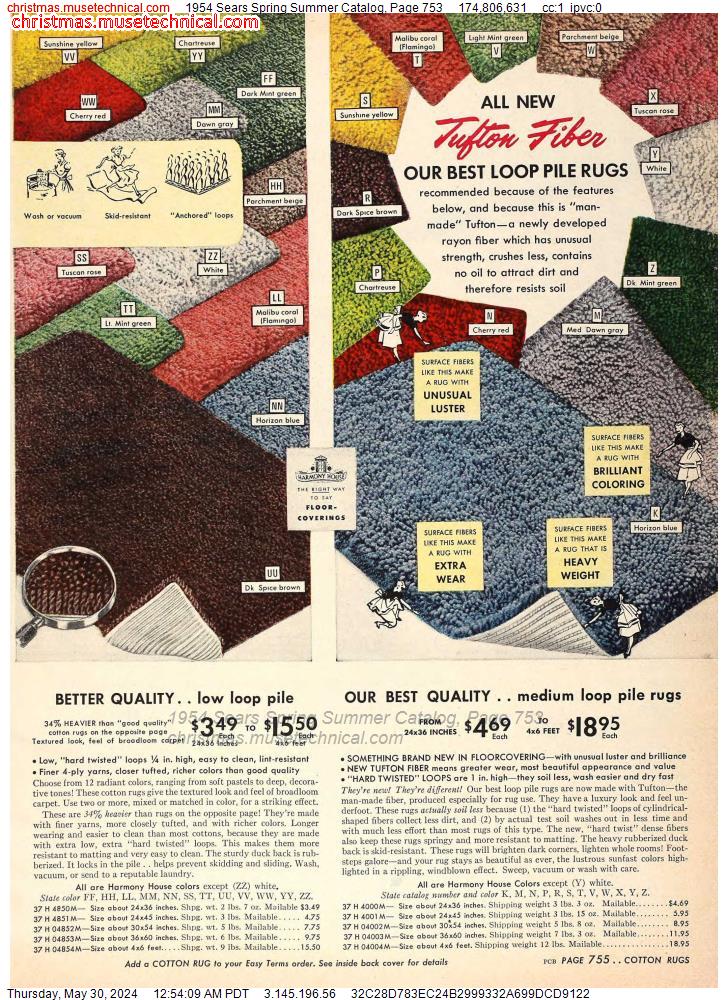 1954 Sears Spring Summer Catalog, Page 753