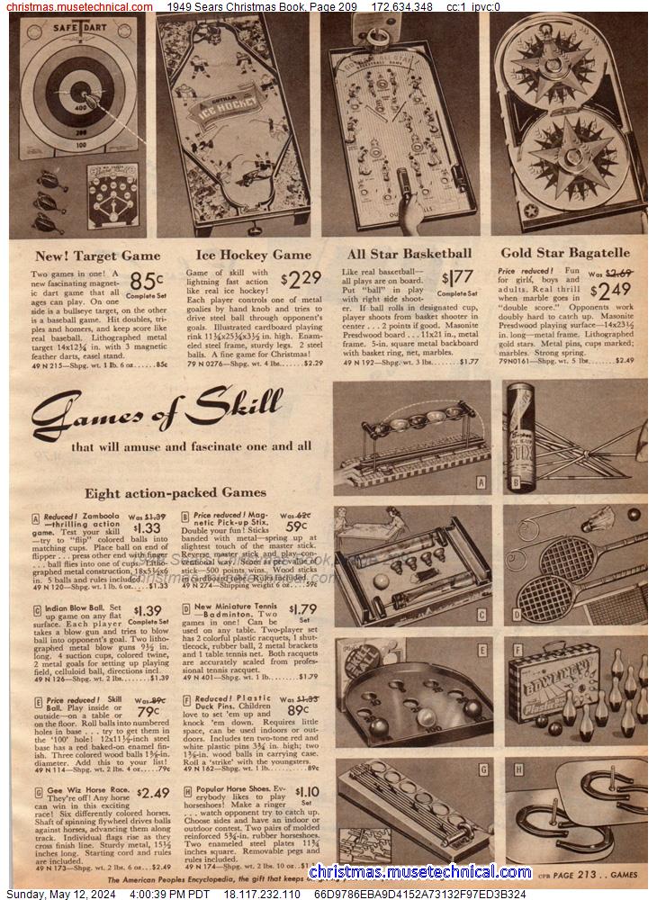 1949 Sears Christmas Book, Page 209