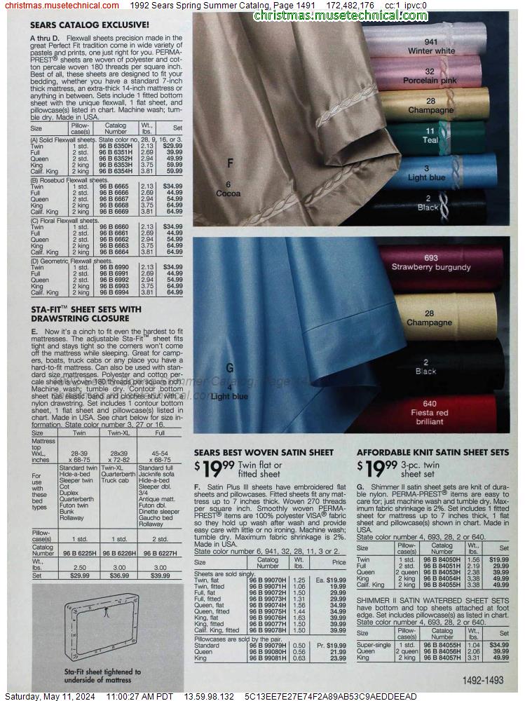 1992 Sears Spring Summer Catalog, Page 1491