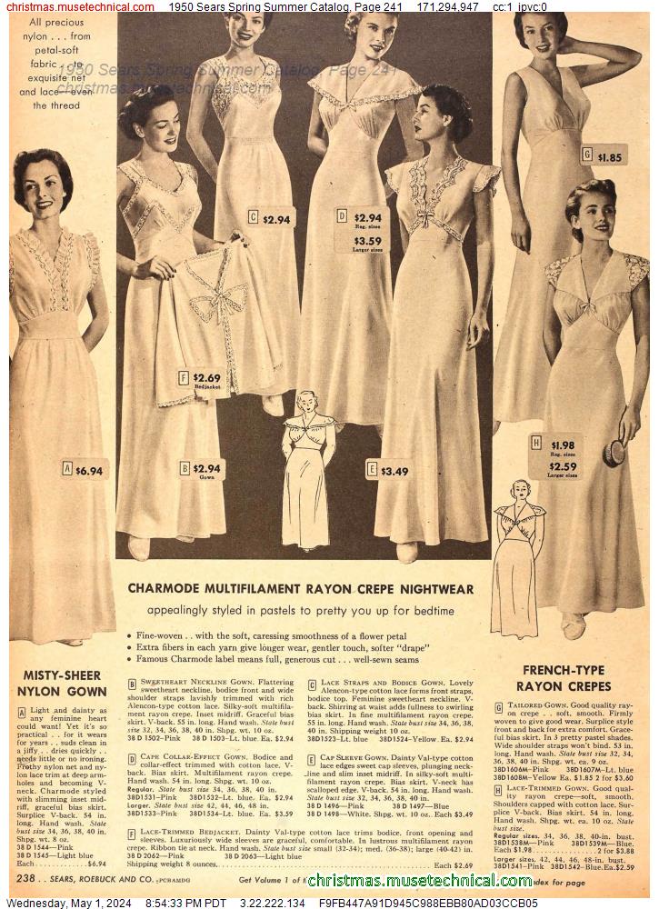 1950 Sears Spring Summer Catalog, Page 241