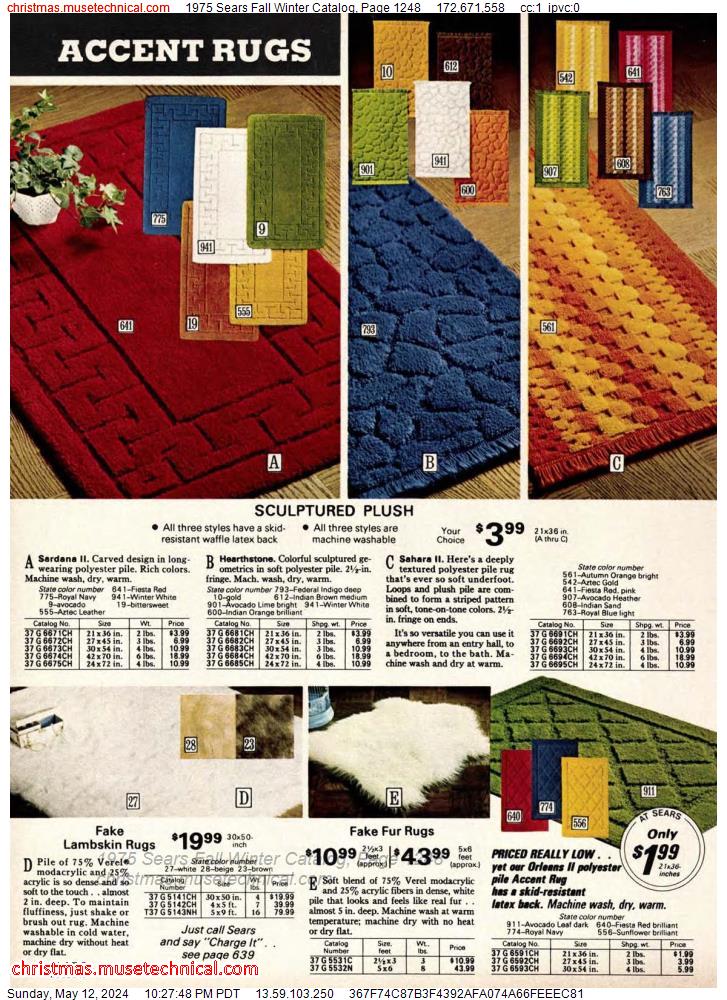 1975 Sears Fall Winter Catalog, Page 1248