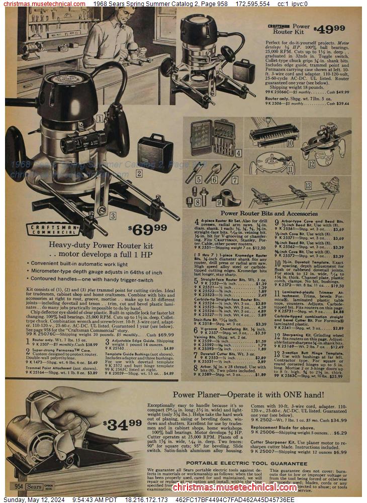 1968 Sears Spring Summer Catalog 2, Page 958
